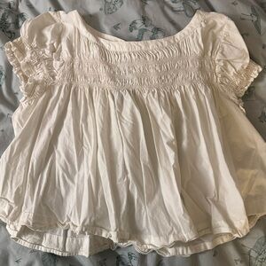 Free People Oversized Flowy Peplum Blouse